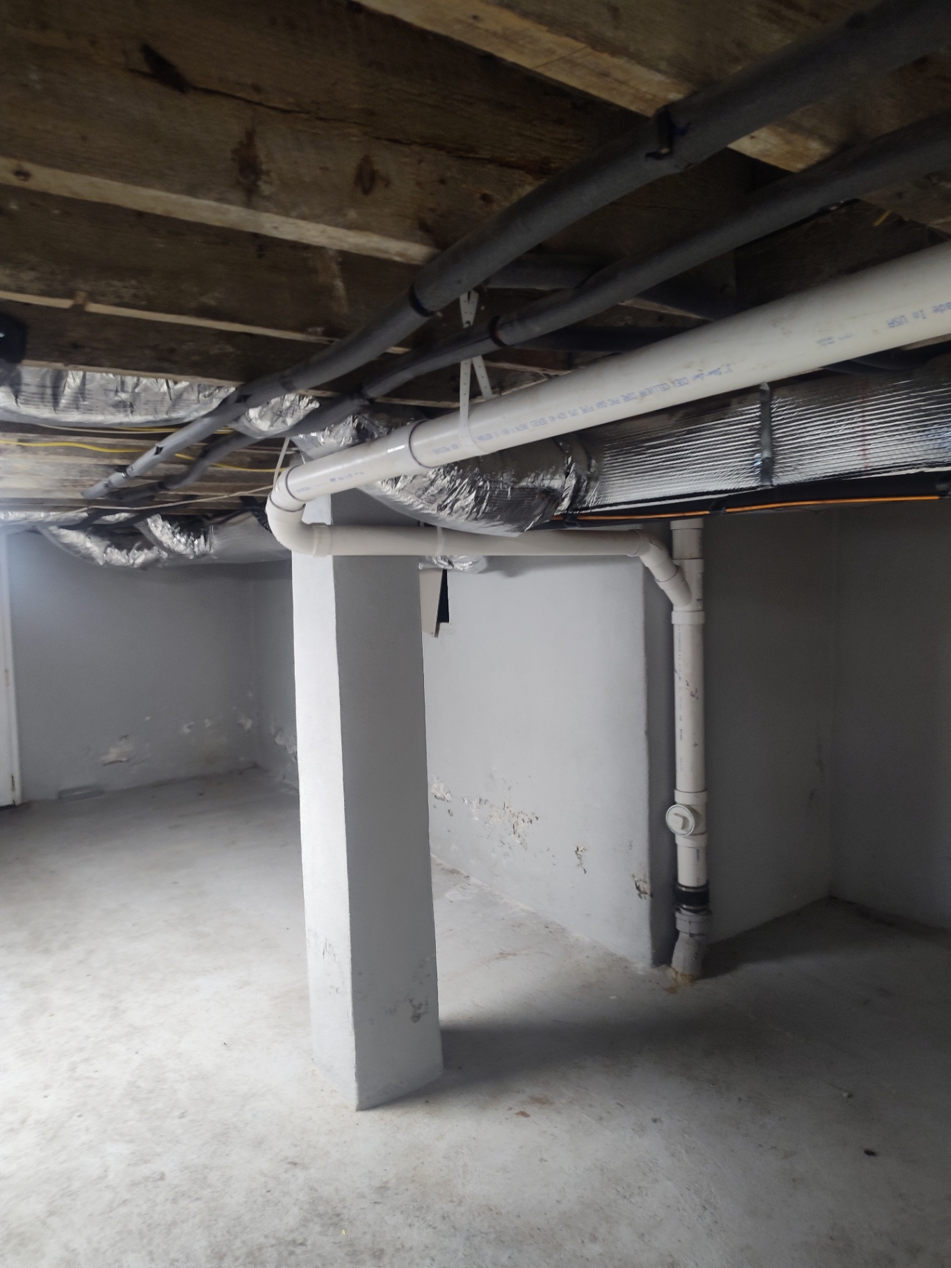 Crawlspace drain & vent rough-in