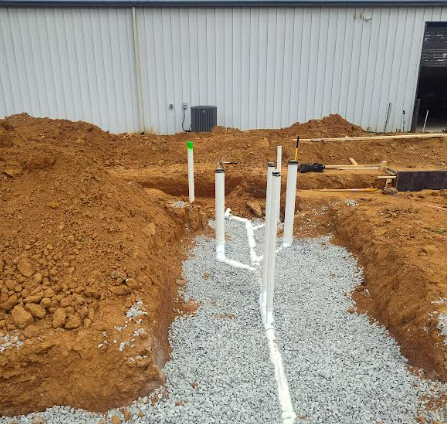 Underground sewer & water service